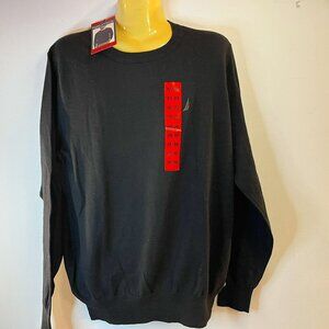 Nautica Men's Black Crewneck Sweater - Size Medium - NWT